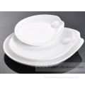 loyal super white glazed small snowman soup irregular plate